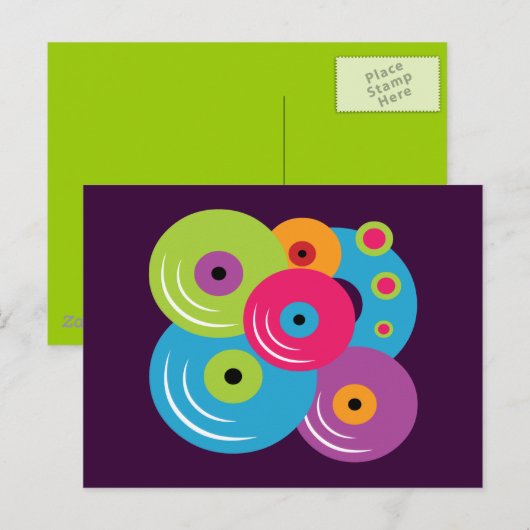 Vinyl-Platten Postkarte (Vorne/Hinten)