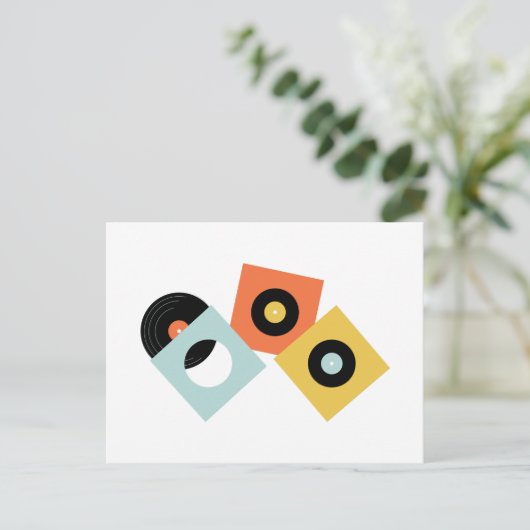 Vinyl-Platten Postkarte (Stehend Vorderseite)
