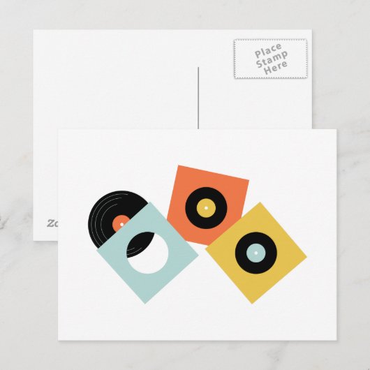 Vinyl-Platten Postkarte (Vorne/Hinten)