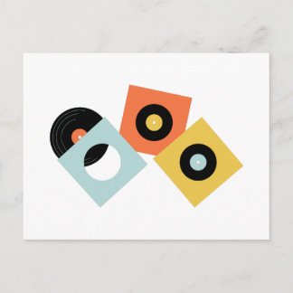 Vinyl-Platten Postkarte