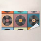 Vinyl-Platten: Retro-LP-Set. Badehandtuch (Badehandtuch)
