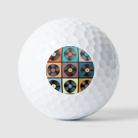 Vinyl-Platten: Retro-LP-Set. Golfball (Vorderseite)