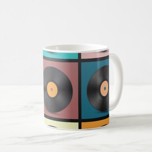 Vinyl-Platten: Retro-LP-Set. Kaffeetasse (VorderseiteRechts)