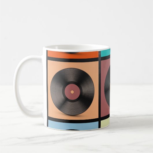 Vinyl-Platten: Retro-LP-Set. Kaffeetasse (Links)