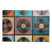 Vinyl-Platten: Retro-LP-Set. Kissenbezug (Rückseite)
