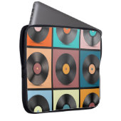 Vinyl-Platten: Retro-LP-Set. Laptopschutzhülle (Vorne Rechts)