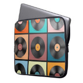 Vinyl-Platten: Retro-LP-Set. Laptopschutzhülle (Vorderseite Links)