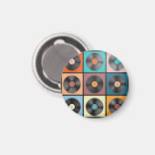 Vinyl-Platten: Retro-LP-Set. Magnet (Vorderseite/Rückseite)