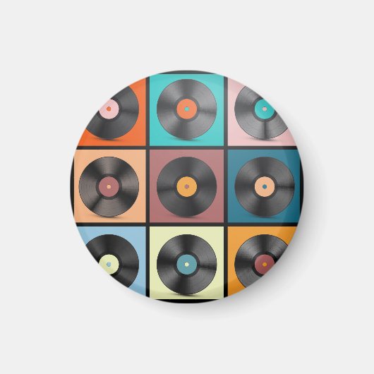 Vinyl-Platten: Retro-LP-Set. Magnet (Vorne)