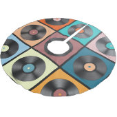 Vinyl-Platten: Retro-LP-Set. Polyester Weihnachtsbaumdecke (Schrägansicht)