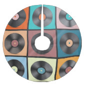 Vinyl-Platten: Retro-LP-Set. Polyester Weihnachtsbaumdecke (Vorderseite)