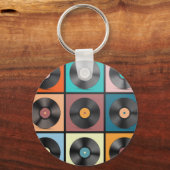 Vinyl-Platten: Retro-LP-Set. Schlüsselanhänger (Vorderseite)