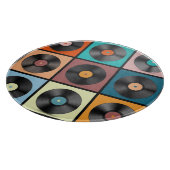 Vinyl-Platten: Retro-LP-Set. Schneidebrett (Ecke)