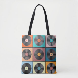 Vinyl-Platten: Retro-LP-Set. Tasche