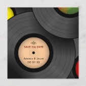 Vinyl Platten Retro Save the Date Einladung (Vorderseite)