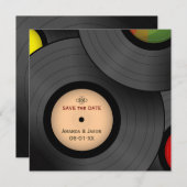 Vinyl Platten Retro Save the Date Einladung (Vorne/Hinten)