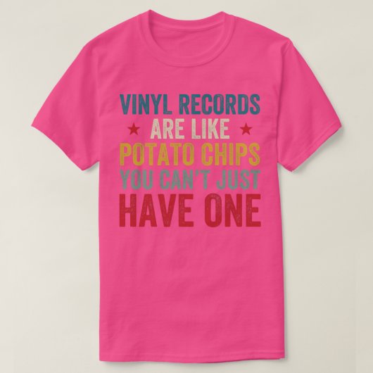 Vinyl-Platten sammeln Funny Vinyl Lover LP T-Shirt (Design vorne)