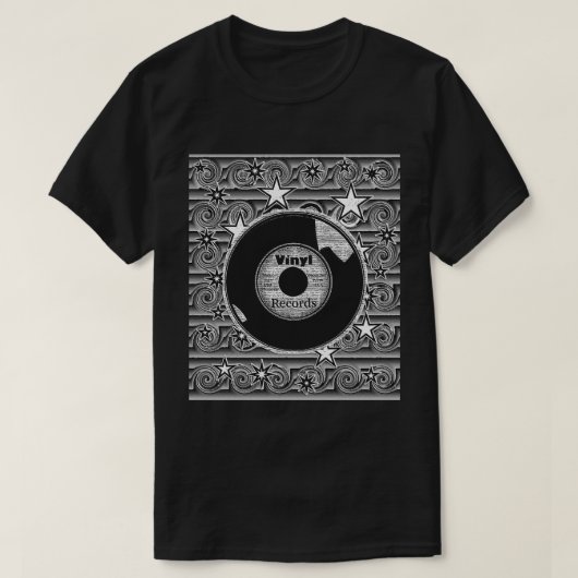 Vinyl Platten Stars T-Shirt (Design vorne)