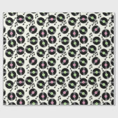 Vinyl Platten und Musiknoten Muster Geschenkpapier (Flach)