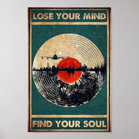 Vinyl Platten verlieren Ihren Geist finden Sie Ihr Poster (Vorne)