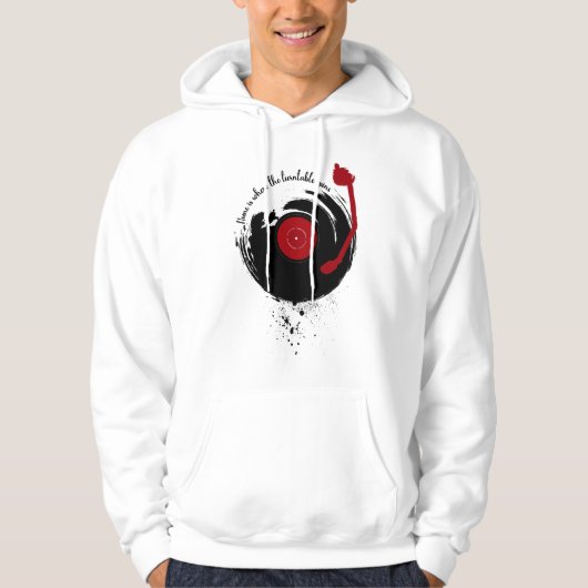 Vinyl Platten Zuhause ist, wo sich die Turntable d Hoodie (Vorderseite)