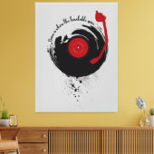 Vinyl Platten Zuhause ist, wo sich die Turntable d Leinwanddruck (Insitu (Wohnzimmer))