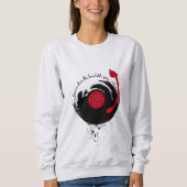Vinyl Platten Zuhause ist, wo sich die Turntable d Sweatshirt (Vorderseite)
