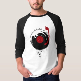 Vinyl Platten Zuhause ist, wo sich die Turntable d T-Shirt