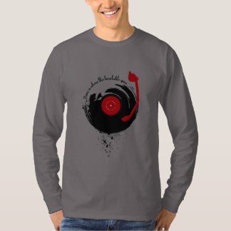 Vinyl Platten Zuhause ist, wo sich die Turntable d T-Shirt