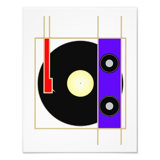 Vinyl Player Fotodruck (Vorne)