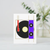 Vinyl Player Postkarte (Stehend Vorderseite)