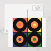 Vinyl Pop Art Postkarte (Vorne/Hinten)
