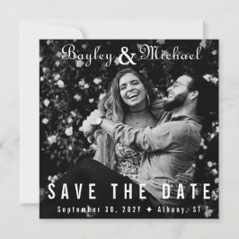 Vinyl Record Album Cover Foto Save the Date Einladung