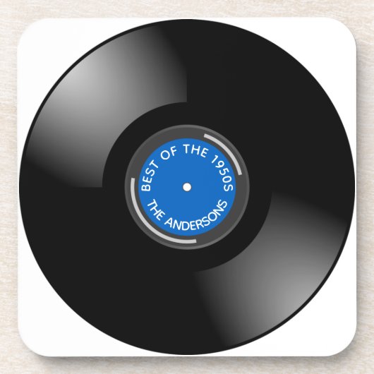 Vinyl Record Album Design Beverage Coaster Getränkeuntersetzer (Vorderseite)
