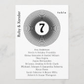 Vinyl Record Album Einzeltisch Sitzkarte Einladung (Rückseite)