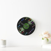 Vinyl Record Album Retro LP Boho Round Clock Runde Wanduhr (Zuhause)
