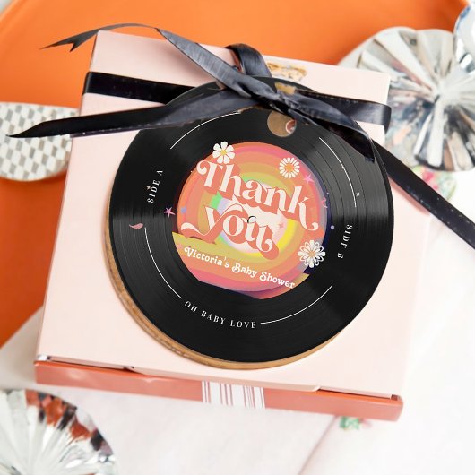 Vinyl Record Baby Dusche Geschenkanhänger