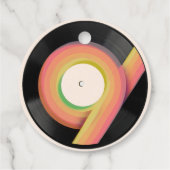Vinyl Record Baby Dusche Geschenkanhänger (Rückseite)