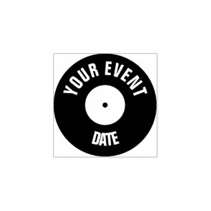 Vinyl Record-Briefmarke Gummistempel
