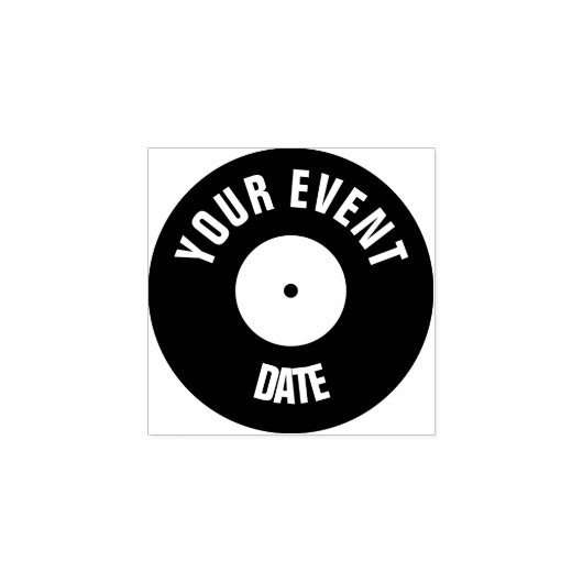 Vinyl Record-Briefmarke Gummistempel (Prägung)