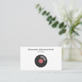 Vinyl Record Business Card Visitenkarte (Stehend Vorderseite)