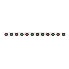 Vinyl Record Christmas Red und Green 1,5" Satinband