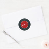 Vinyl Record Custom Wedding Runder Aufkleber (Umschlag)