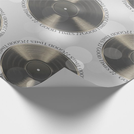 Vinyl Record Custom Wording Geschenkpapier (Ecke)