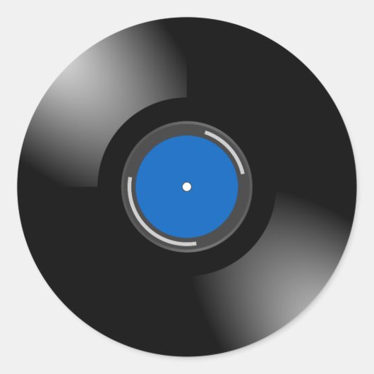 Vinyl Record Design Runder Aufkleber (Vorderseite)