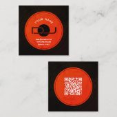 Vinyl record DJ Quadratische Visitenkarte (Vorne/Hinten)