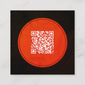 Vinyl record DJ Quadratische Visitenkarte (Rückseite)