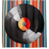 Vinyl Record Duschvorhang (Vorderseite)
