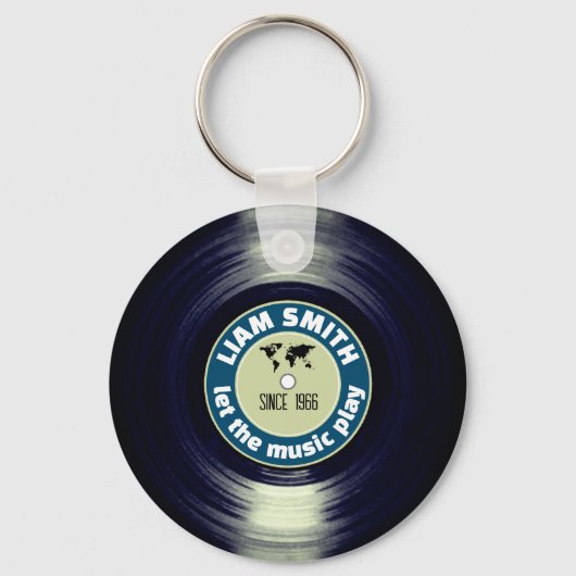 Vinyl Record Elegant Schlüsselanhänger (Vorderseite)