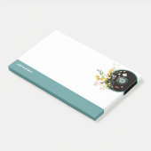 Vinyl Record, floral, Oldies Rustikal, Frauenmusik Post-it Klebezettel (angewinkelt)